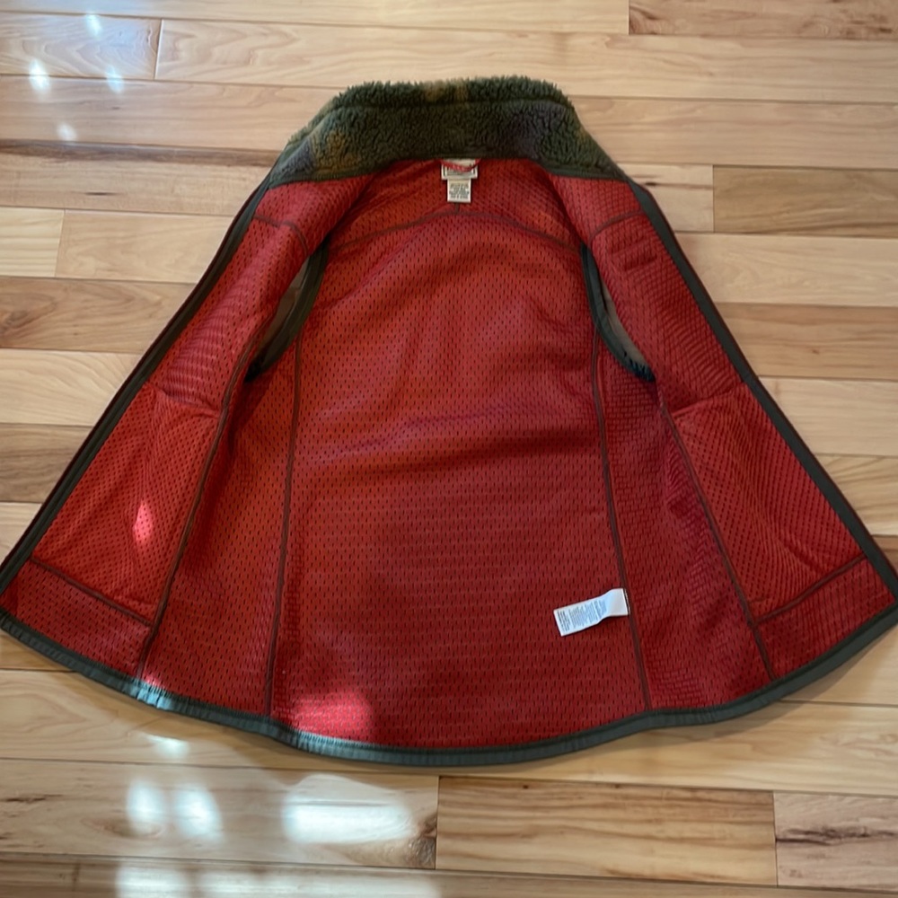 LL Bean xxs mountain pile fleece vest camouflage - Picture 4 of 5